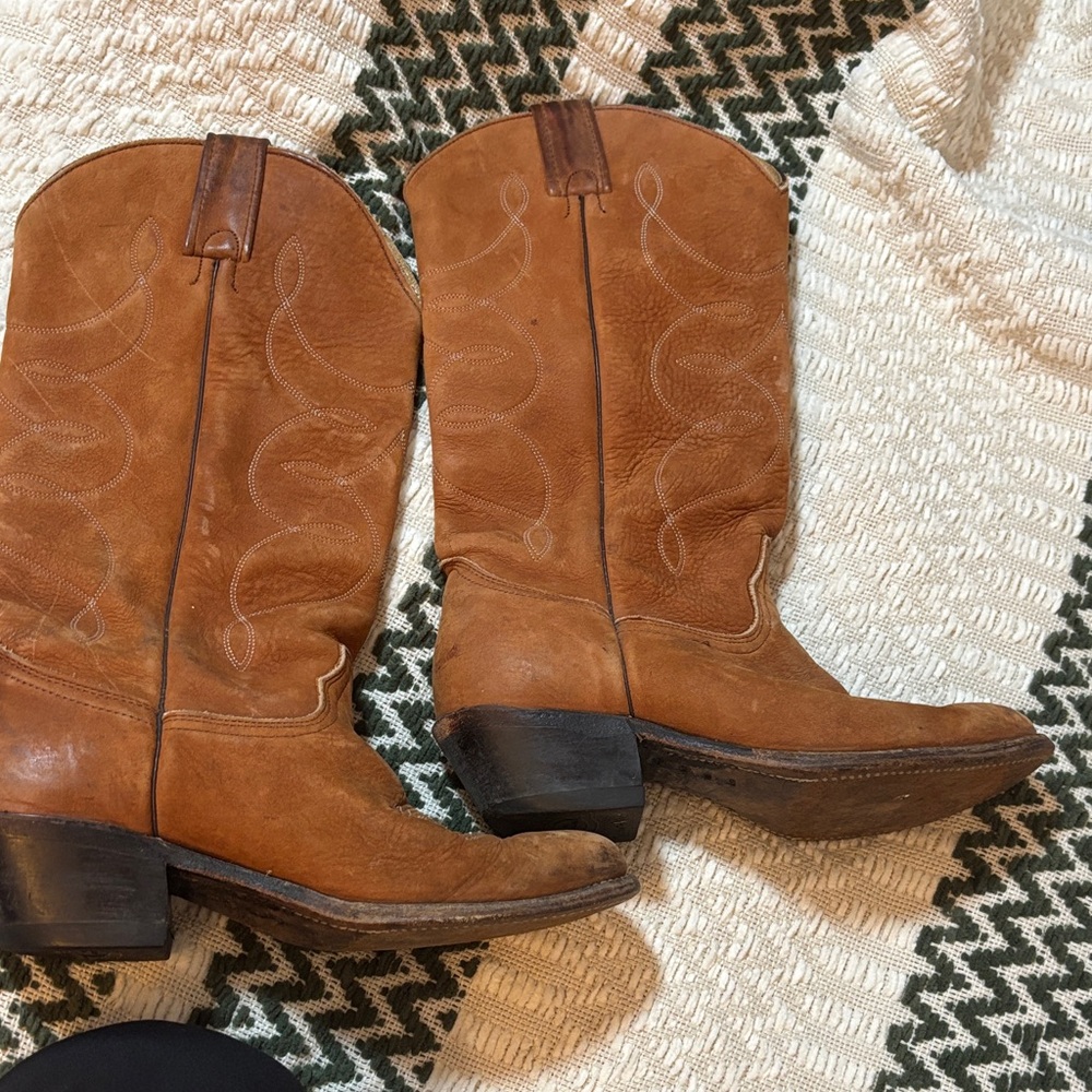 Abilene Boot Co. Tan Heeled Boots